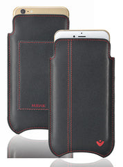iPhone 6/6s Wallet Case in Black Napa Leather | Screen Cleaning with Sanitizing Lining