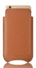 iPhone 6/6s Plus Pouch Case in Tan Napa Leather | Screen Cleaning Sanitizing Lining.