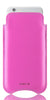 iPhone SE-2020 Sleeve Case in Pink Napa Leather | Screen Cleaning Sanitizing Lining | Smart Window.