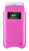 iPhone 8 Plus / 7 Plus Case in Pink Napa Leather | Screen Cleaning and Sanitizing Lining | Smart Window .