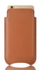 iPhone 8 Plus / 7 Plus Case in Tan Napa Leather | Screen Cleaning Sanitizing Lining | Smart Window.