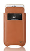 iPhone 8 Plus / 7 Plus Case in Tan Napa Leather | Screen Cleaning Sanitizing Lining | Smart Window.