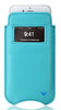iPhone 8 / 7 Wallet Case in Blue Faux Leather | Screen Cleaning Sanitizing Lining | Smart Window