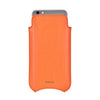 iPhone 6/6s Plus Sleeve in Orange Vegan Leather | Screen Cleaning Sanitizing Case | smart window