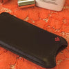 iPhone SE-1st Gen, 5 Case in Black Napa Leather | Screen Cleaning Antimicrobial Lining.