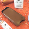 iPhone 8 Plus / 7 Plus Case in Genuine Tan Leather | Screen Cleaning Sanitizing Lining.