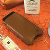 iPhone SE-1st Gen, 5 Pouch Case in Tan Napa Leather | Screen Cleaning Sanitizing Lining