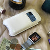 Apple iPhone 12 Pro Max Sleeve Case | Ivory Napa Leather | Screen Cleaning Sanitizing Lining | smart window