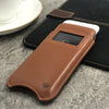 NueVue iPhone 11/iPhone XR Case Napa Leather | Tan | Sanitizing Screen Cleaning Case