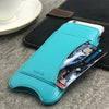 Apple iPhone 12 Pro Max Wallet Case in Teal Blue Vegan Leather | Screen Cleaning Sanitizing Lining | smart window