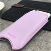 iPhone 8 Plus / 7 Plus Pouch Window Case in Purple Faux Leather |  Screen Cleaning Sanitizing Lining.