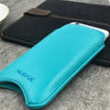 iPhone 6/6s Case in Blue Vegan Leather | Screen Cleaning Sanitizing Sleeve Case.