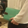 iPad mini Sleeve Case in Canvas Aqua Green | Screen Cleaning Sanitizing Lining.