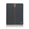 Apple iPad Sleeve in Black Cotton Twill | Screen Cleaning and Sanitizing Lining