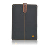 iPad mini Sleeve Case in Black Cotton Twill | Screen Cleaning Sanitizing Lining.