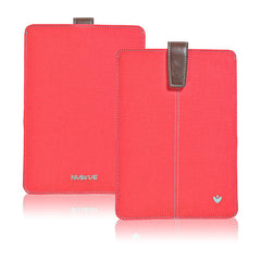 iPad mini Sleeve Case in Canvas Coral Pink | Screen Cleaning Sanitizing Lining