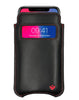 iPhone 15 / 15 Pro Black/Red Leather Case with NueVue Patented Antimicrobial, Germ Fighting and Screen Cleaning Technology