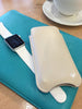 White Leather 'Screen Cleaning' iPhone 6/6s pouch case with antimicrobial lining