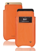 iPhone 6/6s Pouch Case in Orange Vegan Leather | Screen Cleaning Sanitizing Case | smart window