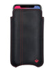 iPhone 13 / 13 Pro Black/Red Leather Case with NueVue Patented Antimicrobial, Germ Fighting and Screen Cleaning Technology