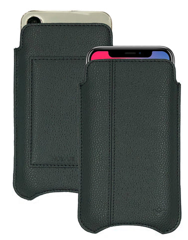 iPhone 13 / iPhone 13 Pro Pirate Black Faux Leather Wallet Case with NueVue Patented Antimicrobial, Germ Fighting and Screen Cleaning Technology