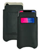 NueVue iPhone X faux leather wallet window case Black
