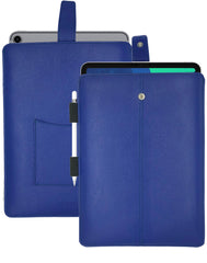 iPad Pro Sleeve Case in French Blue Faux Leather | Screen Cleaning and Sanitizing Lining.