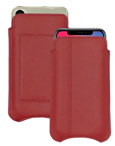 iPhone 13 / iPhone 13 Pro Rose Red Faux Leather Wallet Case with NueVue Patented Antimicrobial, Germ Fighting and Screen Cleaning Technology