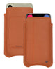 iPhone 13 / iPhone 13 Pro Tan Faux Leather Wallet Case with NueVue Patented Antimicrobial, Germ Fighting and Screen Cleaning Technology