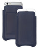 iPhone 6/6s Plus Wallet Case in Blueberry Blue Genuine Leather | Screen Cleaning Sanitizing Lining.