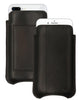 iPhone 8 Plus / 7 Plus Wallet Case in Black Genuine Leather w/ Black Stitching | Screen Cleaning Sanitizing Lining.