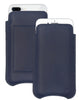 iPhone 8 Plus / 7 Plus Wallet Case in Blueberry Blue Genuine Leather | Screen Cleaning Sanitizing Lining.