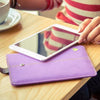 iPad mini Sleeve Case Canvas in Light Purple | Screen Cleaning Sanitizing Lining.