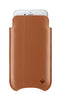 iPhone 6/6s Sleeve Case in Tan Napa Leather | Screen Cleaning Sanitizing Lining