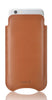 iPhone 6/6s Plus Sleeve Case in Tan Napa Leather | Screen Cleaning Sanitizing Lining | smart window