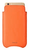 Apple iPhone 12 Pro Max Pouch Case in Kumquat Vegan Leather | Screen Cleaning Sanitizing lining