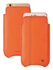 iPhone 8 Plus / 7 Plus Sleeve Case in Orange Faux Leather | Screen Cleaning and Sanitizing Lining.