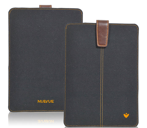 Apple iPad Sleeve in Black Cotton Twill | Screen Cleaning and Sanitizing Lining