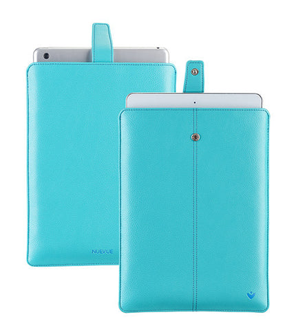 Apple iPad Sleeve Case in Blue Vegan Leather | Screen Cleaning and Sanitizing Lining