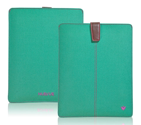Apple iPad Sleeve Case in Green Canvas | Screen Cleaning Sanitizing Lining
