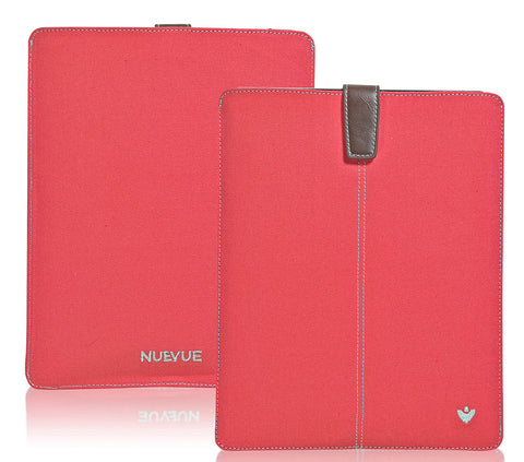 Apple iPad Sleeve in Pink Canvas | Screen Cleaning with Sanitizing Lining