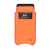 Apple iPhone 12 Pro Max Case in Kumquat Vegan Leather | Screen Cleaning Sanitizing Lining | Smart Window.