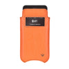 iPhone 6/6s Pouch Case in Orange Vegan Leather | Screen Cleaning Sanitizing Case | smart window