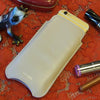 Apple iPhone 12 Pro Max Sleeve Case | Ivory Napa Leather | Screen Cleaning Sanitizing Lining | smart window