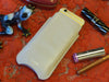 White Napa Leather 'Screen Cleaning' iPhone 6/6s pouch case with antimicrobial lining and smart window