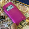 iPhone 8 Plus / 7 Plus Case in Pink Napa Leather | Screen Cleaning and Sanitizing Lining | Smart Window .