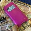 Apple iPhone 12 Pro Max Sleeve Case | Pink Leather | Screen Cleaning Sanitizing Lining | Smart Window