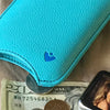 iPhone 8 / 7 Case in Blue Faux Leather | Screen Cleaning and Sanitizing Lining.