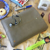 iPad Sleeve Case in Khaki Cotton Twill | Screen Cleaning Sanitizing Lining.