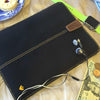 Apple iPad Sleeve in Black Cotton Twill | Screen Cleaning and Sanitizing Lining